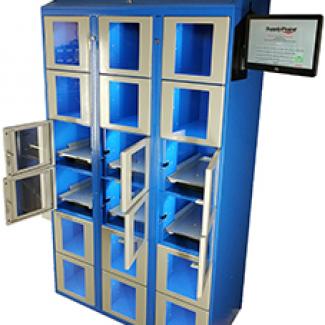 Locker with weigh scales